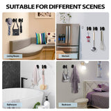 Darrahopens Home & Garden > Bathroom Accessories 2 Pcs Wall Mount Bathroom Towel Hooks Holder Cloth Hanger Hook Kitchen Door Hanger Black