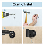 Darrahopens Home & Garden > Bathroom Accessories 2 Pcs Wall Mount Bathroom Towel Hooks Holder Cloth Hanger Hook Kitchen Door Hanger Black