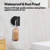 Darrahopens Home & Garden > Bathroom Accessories 2 Pcs Wall Mount Bathroom Towel Hooks Holder Cloth Hanger Hook Kitchen Door Hanger Black