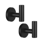 Darrahopens Home & Garden > Bathroom Accessories 2 Pcs Wall Mount Bathroom Towel Hooks Holder Cloth Hanger Hook Kitchen Door Hanger Black