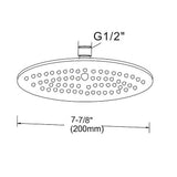 darrahopens Home & Garden > Bathroom Accessories 200mm Shower Head Round 304SS Electroplated Matte Black Finish