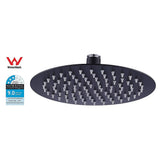 darrahopens Home & Garden > Bathroom Accessories 200mm Shower Head Round 304SS Electroplated Matte Black Finish