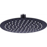 darrahopens Home & Garden > Bathroom Accessories 200mm Shower Head Round 304SS Electroplated Matte Black Finish