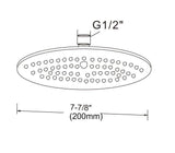 darrahopens Home & Garden > Bathroom Accessories 200mm Shower Head Round 304SS Polished Chrome Finish