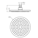 darrahopens Home & Garden > Bathroom Accessories 200mm Shower Head Round Chrome Showerhead