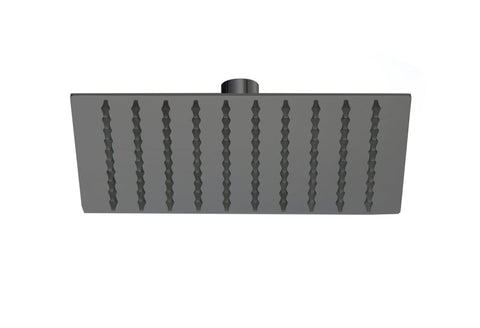darrahopens Home & Garden > Bathroom Accessories 200mm Shower Head Square 304SS Electroplated Matte Black Finish