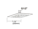 darrahopens Home & Garden > Bathroom Accessories 200mm Shower Head Square 304SS Polished Chrome Finish