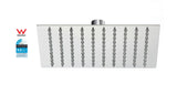 darrahopens Home & Garden > Bathroom Accessories 200mm Shower Head Square 304SS Polished Chrome Finish