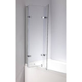 darrahopens Home & Garden > Bathroom Accessories 3 Fold Chrome Folding Bath Shower Screen Door Panel 1300mm x 1400mm