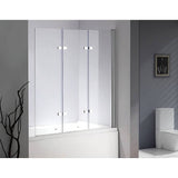 darrahopens Home & Garden > Bathroom Accessories 3 Fold Chrome Folding Bath Shower Screen Door Panel 1300mm x 1400mm