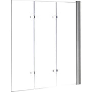 darrahopens Home & Garden > Bathroom Accessories 3 Fold Chrome Folding Bath Shower Screen Door Panel 1300mm x 1400mm