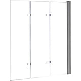 darrahopens Home & Garden > Bathroom Accessories 3 Fold Chrome Folding Bath Shower Screen Door Panel 1300mm x 1400mm