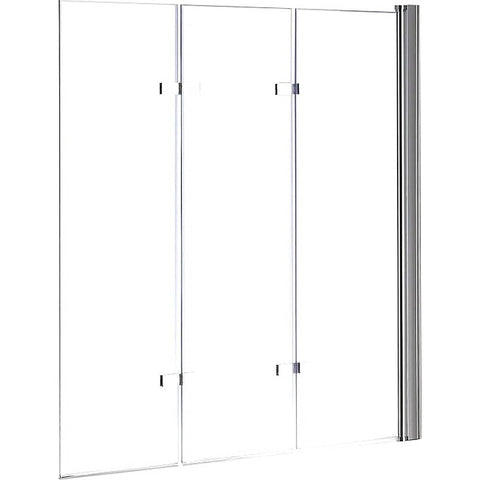 darrahopens Home & Garden > Bathroom Accessories 3 Fold Chrome Folding Bath Shower Screen Door Panel 1300mm x 1400mm