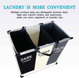 Darrahopens Home & Garden > Bathroom Accessories 3 in 1 Large 135L Laundry Clothes Hamper Basket with Waterproof bags and Aluminum Frame (Multi)