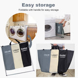 Darrahopens Home & Garden > Bathroom Accessories 3 in 1 Large 135L Laundry Clothes Hamper Basket with Waterproof bags and Aluminum Frame (Multi)