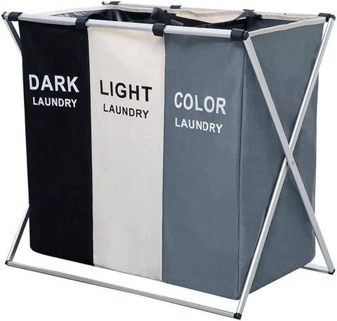 Darrahopens Home & Garden > Bathroom Accessories 3 in 1 Large 135L Laundry Clothes Hamper Basket with Waterproof bags and Aluminum Frame (Multi)