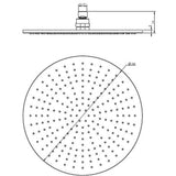 darrahopens Home & Garden > Bathroom Accessories 300mm Brass Shower Head Round Chrome Showerhead