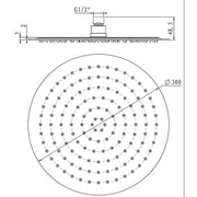 darrahopens Home & Garden > Bathroom Accessories 300mm Shower Head Round 304SS Chrome Showerhead