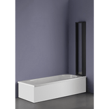 darrahopens Home & Garden > Bathroom Accessories 4 Fold Black Folding Bath Shower Screen Door Panel 1000 x 1400mm