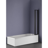 darrahopens Home & Garden > Bathroom Accessories 4 Fold Black Folding Bath Shower Screen Door Panel 1000 x 1400mm