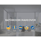 darrahopens Home & Garden > Bathroom Accessories 4 Fold Black Folding Bath Shower Screen Door Panel 1000 x 1400mm