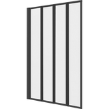 darrahopens Home & Garden > Bathroom Accessories 4 Fold Black Folding Bath Shower Screen Door Panel 1000 x 1400mm