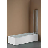 darrahopens Home & Garden > Bathroom Accessories 4 Fold Chrome Folding Bath Shower Screen Door Panel 1000 x 1400mm