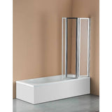 darrahopens Home & Garden > Bathroom Accessories 4 Fold Chrome Folding Bath Shower Screen Door Panel 1000 x 1400mm