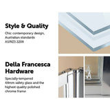 darrahopens Home & Garden > Bathroom Accessories 4 Fold Chrome Folding Bath Shower Screen Door Panel 1000 x 1400mm