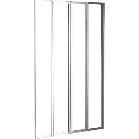 darrahopens Home & Garden > Bathroom Accessories 4 Fold Chrome Folding Bath Shower Screen Door Panel 1000 x 1400mm