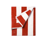 Darrahopens Home & Garden > Bathroom Accessories 400GSM Cabana Stripe Cotton Polyester Beach Towel Red