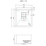 darrahopens Home & Garden > Bathroom Accessories 430x455mm Handmade 1.5mm Stainless Steel Undermount / Topmount Kitchen Sink with Square Waste
