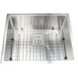 darrahopens Home & Garden > Bathroom Accessories 430x455mm Handmade 1.5mm Stainless Steel Undermount / Topmount Kitchen Sink with Square Waste