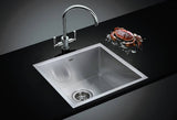 darrahopens Home & Garden > Bathroom Accessories 440x440mm Handmade Stainless Steel Undermount / Topmount Kitchen Laundry Sink with Waste