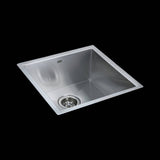 darrahopens Home & Garden > Bathroom Accessories 440x440mm Handmade Stainless Steel Undermount / Topmount Kitchen Laundry Sink with Waste