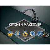 darrahopens Home & Garden > Bathroom Accessories 510x450mm Handmade Stainless Steel Undermount / Topmount Kitchen Laundry Sink with Waste