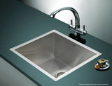 darrahopens Home & Garden > Bathroom Accessories 510x450mm Handmade Stainless Steel Undermount / Topmount Kitchen Laundry Sink with Waste