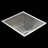 darrahopens Home & Garden > Bathroom Accessories 510x450mm Handmade Stainless Steel Undermount / Topmount Kitchen Laundry Sink with Waste