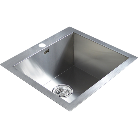 darrahopens Home & Garden > Bathroom Accessories 530x505mm Handmade Stainless Steel Topmount Kitchen Laundry Sink with Waste