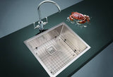 darrahopens Home & Garden > Bathroom Accessories 550x455mm Handmade 1.5mm Stainless Steel Undermount / Topmount Kitchen Sink with Square Waste