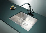 darrahopens Home & Garden > Bathroom Accessories 550x455mm Handmade 1.5mm Stainless Steel Undermount / Topmount Kitchen Sink with Square Waste