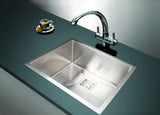 darrahopens Home & Garden > Bathroom Accessories 550x455mm Handmade 1.5mm Stainless Steel Undermount / Topmount Kitchen Sink with Square Waste