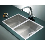 darrahopens Home & Garden > Bathroom Accessories 770x450mm Handmade Stainless Steel Undermount / Topmount  Kitchen Sink with Waste