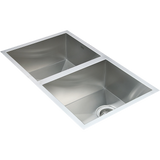 darrahopens Home & Garden > Bathroom Accessories 770x450mm Handmade Stainless Steel Undermount / Topmount  Kitchen Sink with Waste