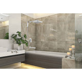 darrahopens Home & Garden > Bathroom Accessories 8" Rain Shower Head Straight Wall Arm Mixer Set Wall Bath Spout Outlet Tap