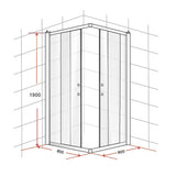 darrahopens Home & Garden > Bathroom Accessories 800 x 800mm Sliding Door Nano Safety Glass Shower Screen By Della Francesca