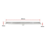 darrahopens Home & Garden > Bathroom Accessories 800mm Bathroom Shower Stainless Steel Grate Drain w/Centre outlet Floor Waste