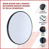 darrahopens Home & Garden > Bathroom Accessories 80cm Round Wall Mirror Bathroom Makeup Mirror by Della Francesca