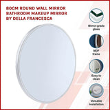 darrahopens Home & Garden > Bathroom Accessories 80cm Round Wall Mirror Bathroom Makeup Mirror by Della Francesca