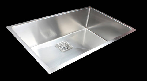 darrahopens Home & Garden > Bathroom Accessories 810x505mm Handmade 1.5mm Stainless Steel Undermount / Topmount Kitchen Sink with Square Waste
